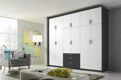 Drehtürenschrank HILDESHEIM-EXTRA, 12-trg., 3 Schubkästen