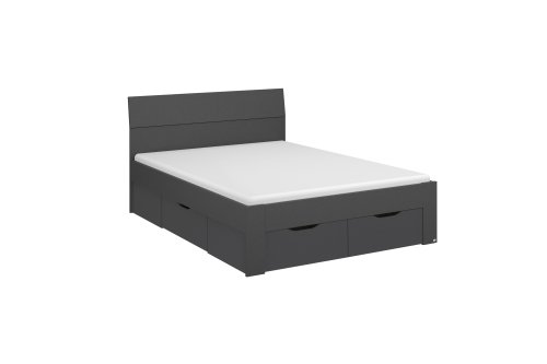 4 Bettschubkästen Flexx - Grau Metallic