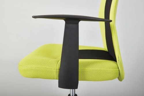 Drehstuhl DONNY - Metall verchromt - Mesh grün