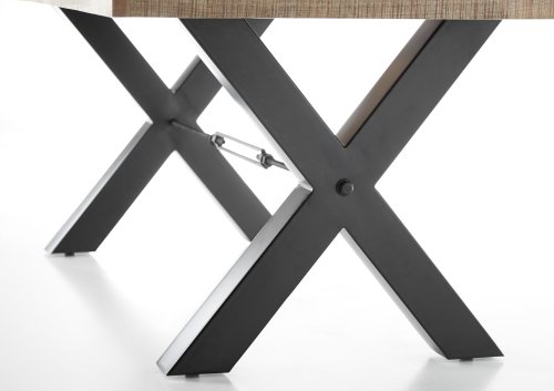 Esstisch DEHLI 200x100cm - Mango Wood, Gestell Metall schwarz