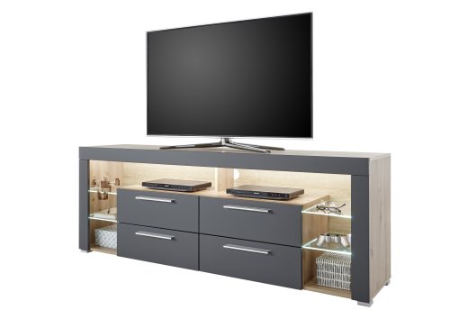 TV Lowboard GOAL 10, Artisan Eiche Dekor/grau matt