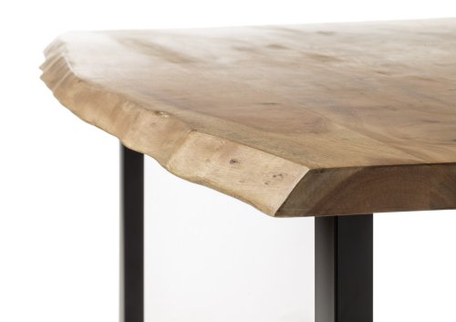 Esstisch INDIA 180x90cm - Akazienholz massiv - Gestell schwarz