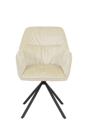 Sessel AMIRA S - Creme - Gestell Metall Schwarz