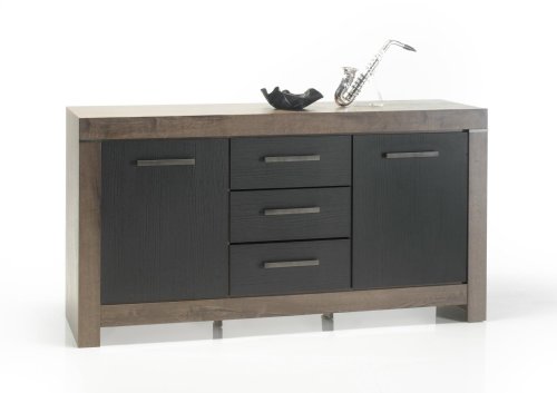 Sideboard BALIN, Eiche Canyon/ Schwarz Eiche Nachbildung