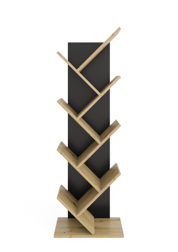 Standregal BÜCHEN 1 - Schwarz/Artisan Eiche