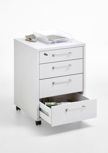 Rollcontainer CALVIA 4, Brillant Weiß