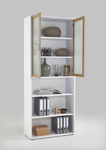 Glastüren-Set CALVIA 12, Alteiche Nachbildung