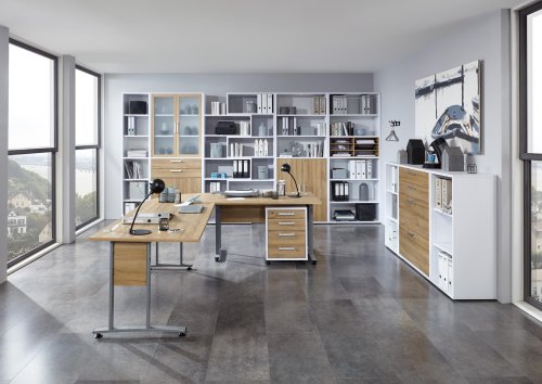 Computertisch CALVIA 2, Alteiche Nachbildung