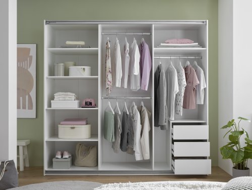 Schwebetürenschrank CARANO 3 Türen - Weiß - 215cm
