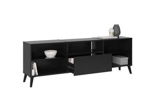 HIFI/TV Board DARK 4 - Schwarz Perlglanz