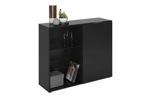 Kommode DARK 3 - Schwarz Perlglanz