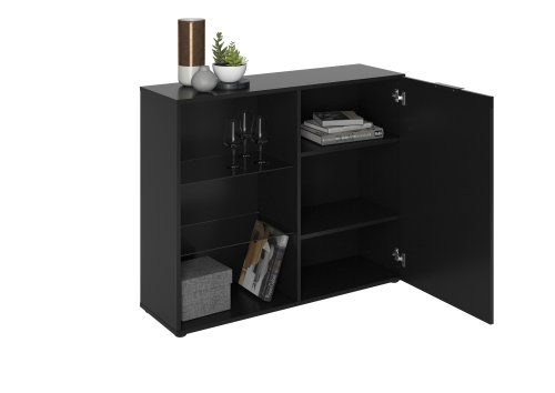 Kommode DARK 3 - Schwarz Perlglanz