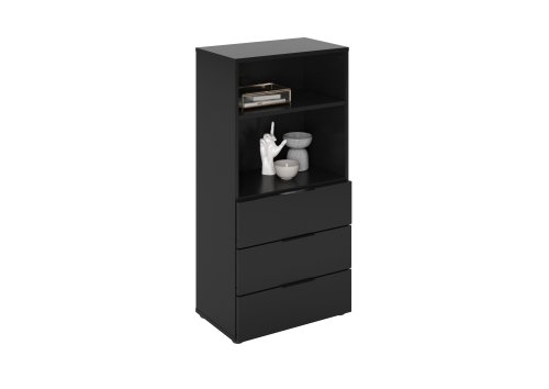 Kommode DARK 6 - Schwarz Perlglanz