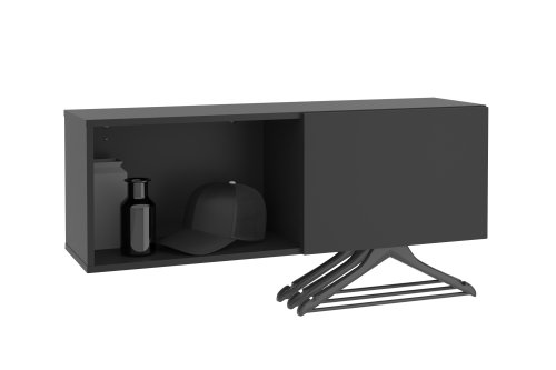 Wandgarderobe DARK 8 - schwarz