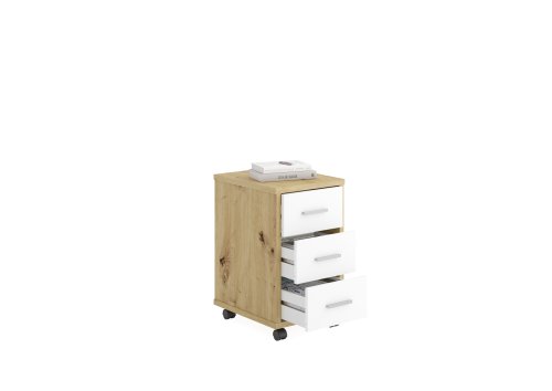 Rollcontainer Diego 2, Artisan Oak/Brilliantweiß