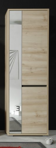 Garderobenhochschrank DUO, Edelbuche/Lava Nachbildung