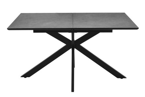 Preview: Esstisch FENJA II T 140-180x90cm - Glas in Keramikoptik/Anthrazit