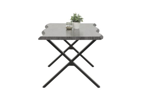 Preview: Esstisch GRETA T  200 x 100 cm - Grau mit Baumkante