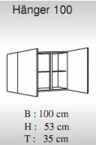 Hängeschrank SONEA 100x53cm, Sonoma Eiche Dekor / Weiß