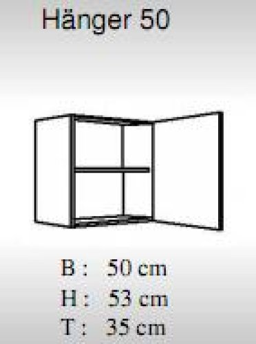 Hängeschrank SONEA 50x53cm, Sonoma Eiche Dekor / Weiß