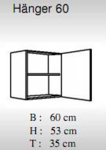 Hängeschrank SONEA 60x53cm, Sonoma Eiche Dekor / Weiß