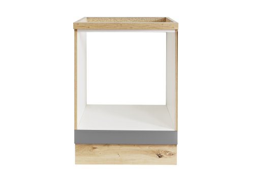 Herdumbauschrank DARIA/DAVOS 60x60cm - Artisan Eiche Nachbildung/Lacklaminat Schiefer