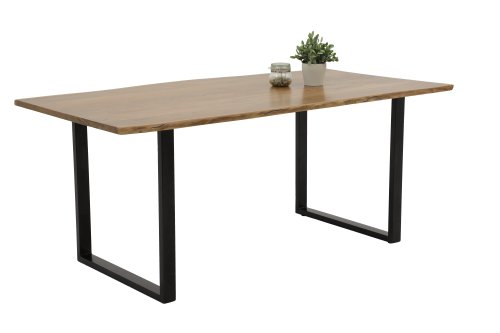 Esstisch JENNY II T 160x90cm - Akazie massiv - Gestell schwarz