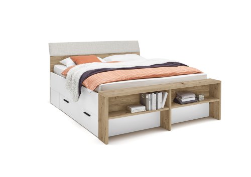 Bettanlage JULIA 180x200cm - Artisan Eiche/Weiß
