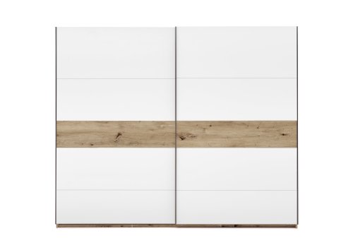 Schwebetürenschrank JULIA - Eiche Artisan /Weiß