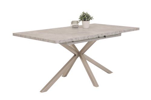 Esstisch MALOU III T - Betonoptik - Gestell Metall