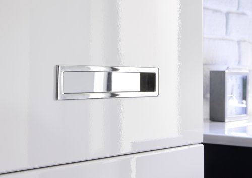 Bad-Hängeschrank MANHATTAN, Grau/MDF Weiss Hochglanz Nachbildung