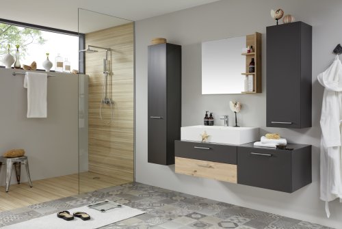 Badezimmer-Set ONE, Grau Matt