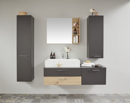 Badezimmer-Set ONE, Grau Matt