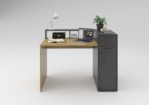 Schreibtisch Quebec, Artisan Oak Matera Nachbildung