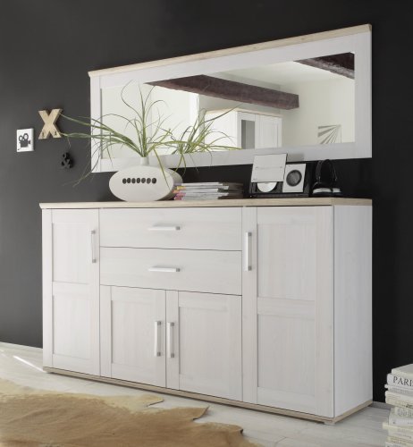 Sideboard groß ROMANCE, Sibiu-Lärche/ San Remo hell Nachbildung