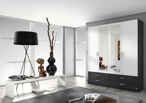 Drehtürenschrank ARNSBERG-EXTRA, 4-trg., 2 Spiegeltüren, 4 Schubkästen