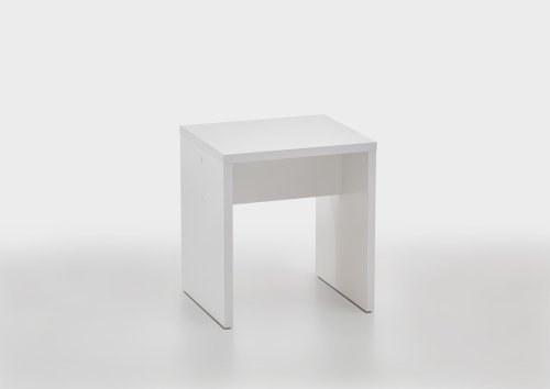 Sitzhocker SCHMINKI 2, Weiß Edelglanz