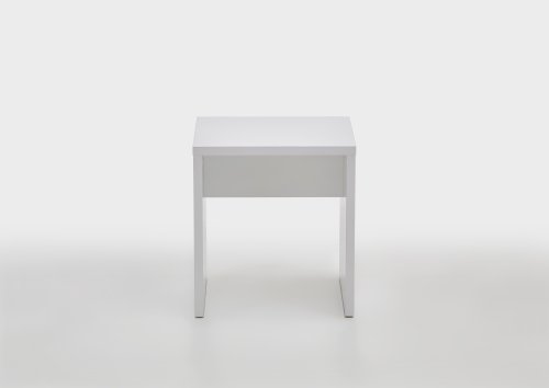 Sitzhocker SCHMINKI 2, Weiß Edelglanz