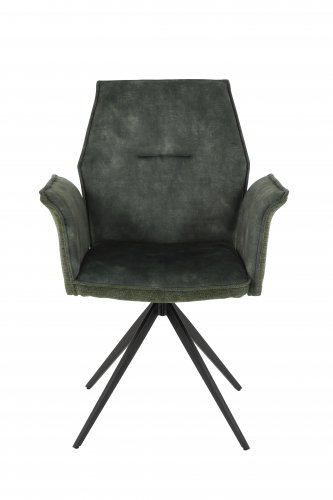 Sessel Susanne I - Vintage Grün - Gestell Metall Schwarz
