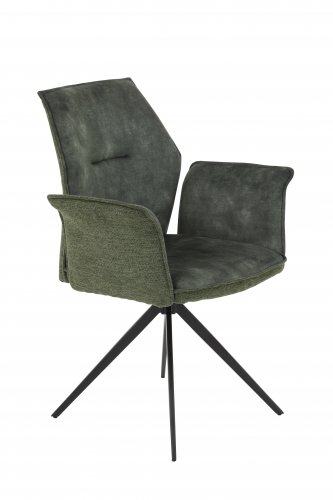 Sessel Susanne I - Vintage Grün - Gestell Metall Schwarz