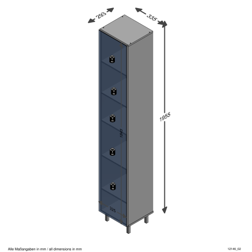 Bad-Hochschrank TARRAGONA 1, Matera Nachbildung