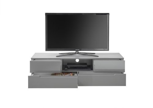 TV Lowboard THESSA, Grau/Grau Hochglanz