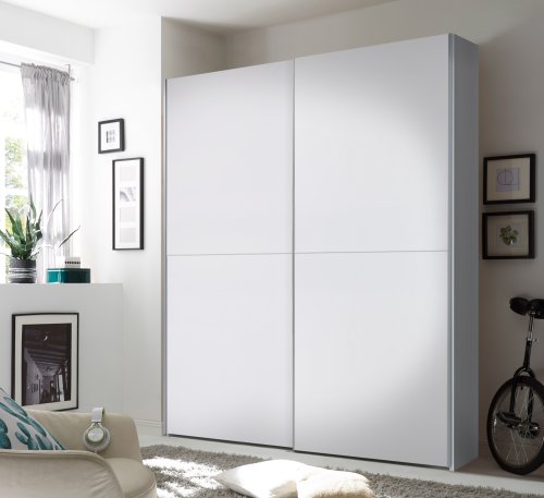 Schwebetürenschrank TIME 2-trg - Weiß - 170cm