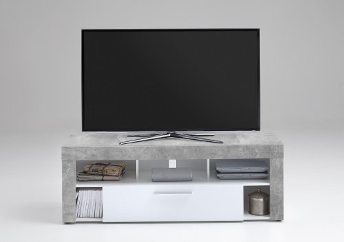 HIFI/TV Board VIBIO 1, Beton Light Atelier/Weiß
