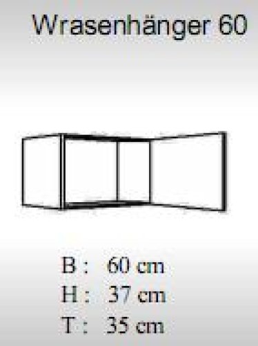 Wrasen-Hängeschrank LAVIA 60 cm, Lava / Artisan Eiche Nachbildung