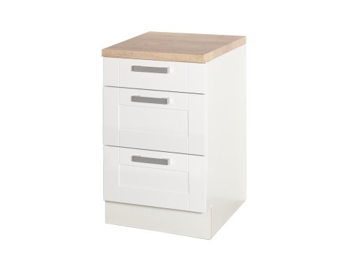 Topfschrank MATRIX 50x60cm, Weiß / Weiß Kassette