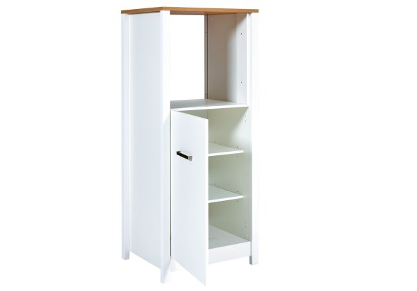 Geräteschrank 1 SICILIA 70x167cm, Weiß / Artisan Eiche Nb.