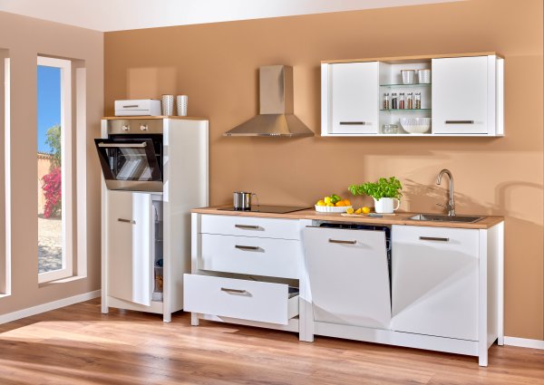 Geräteschrank 1 SICILIA 70x167cm, Weiß / Artisan Eiche Nb.