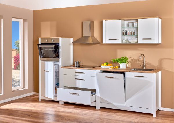 Geräteschrank 1 SICILIA 70x167cm, Weiß / Artisan Eiche Nb.