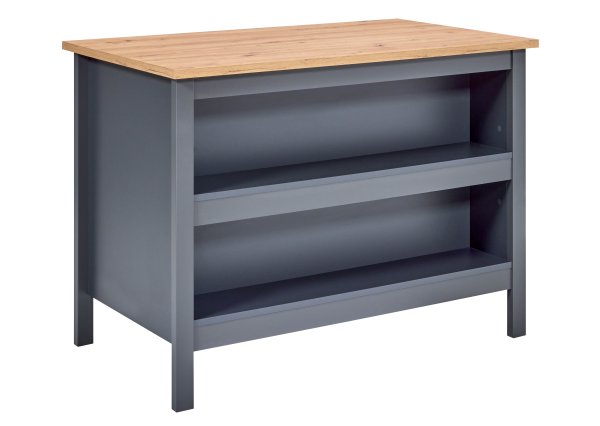 Kücheninsel PIAZZA NERO 3S - Artisan Eiche Nb. / Anthrazit